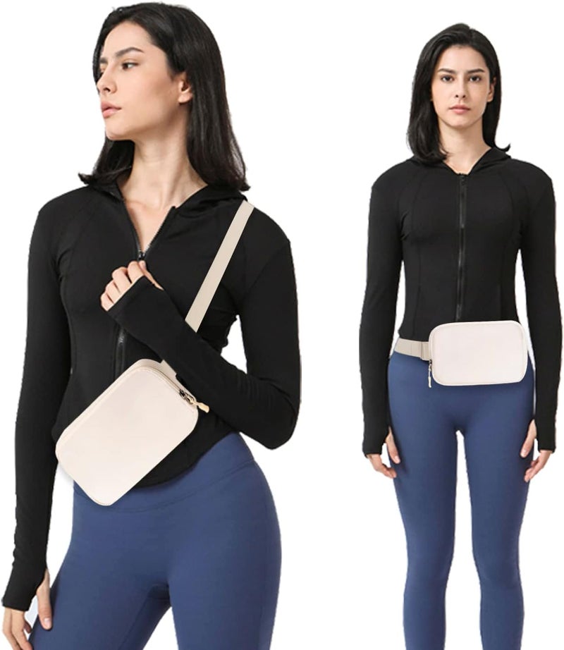 WITROMAN Belt bag Fanny pack crossbody bags for women Everywhere belt bag (ivory) - Image 3